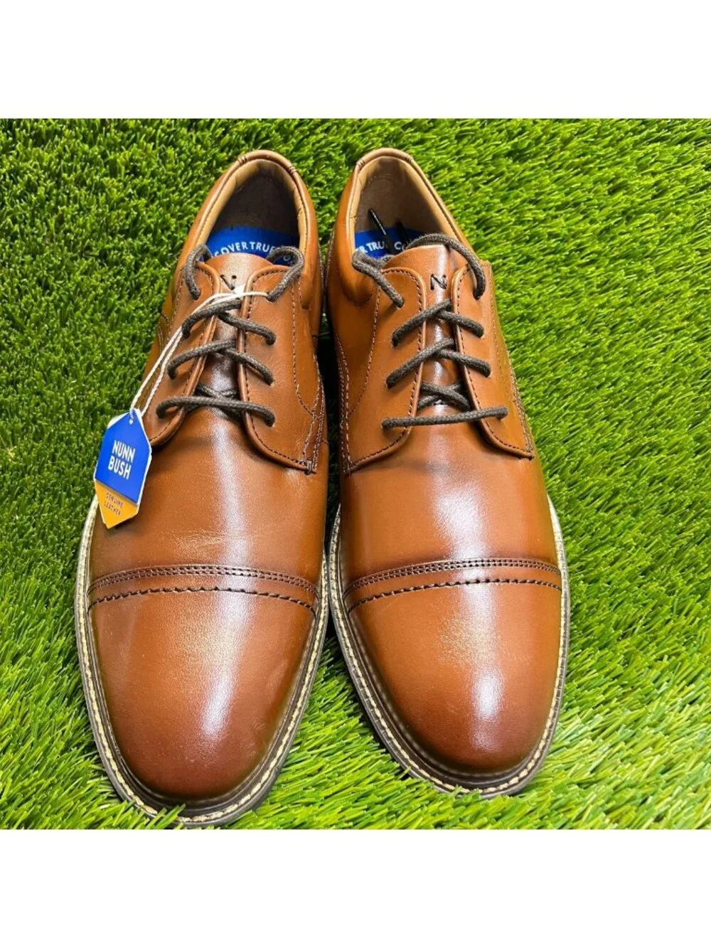 Nunn Bush Westfield Mens Size 9.5 Brown Classic Cap Toe Oxford Dress Shoes